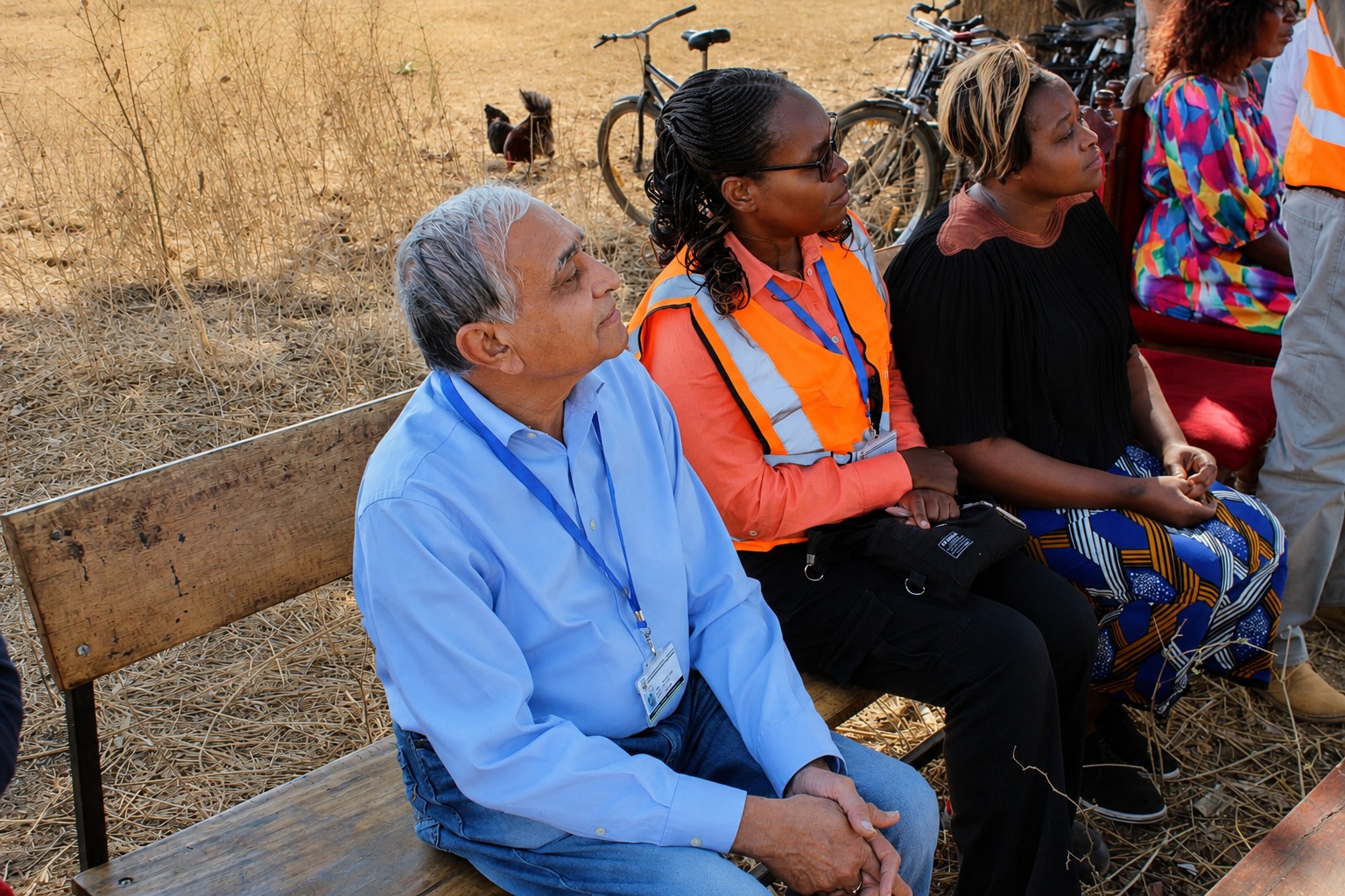 The ZOFAZ delegation seated with community representatives.